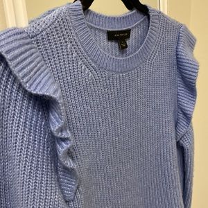 ANN TAYLOR RUFFLE SWEATER